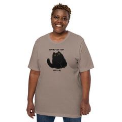 Hypno-Cat Black Cat Feed Me Funny Cat Unisex t-shirt