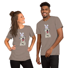 Dalmation Happy Easter Bunny Unisex T-shirt gift for Dalmation dog lover owner