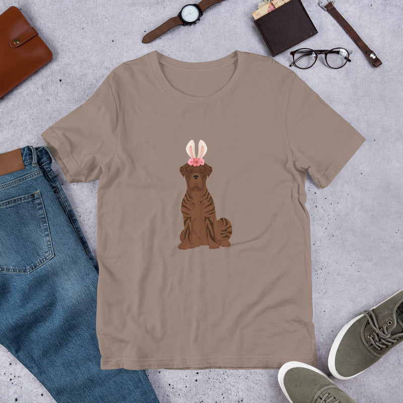 Brindle Cane Corso Happy Easter Bunny Unisex t-shirt gift for Cane Corso Owner Lover