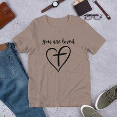 Jesus You are Loved Cross in Heart Unisex t-shirt gift for Christian Easter