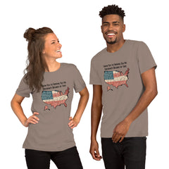 Patriotic American From Sea to Shining Sea Unisex short sleeve crew neck t-shirt