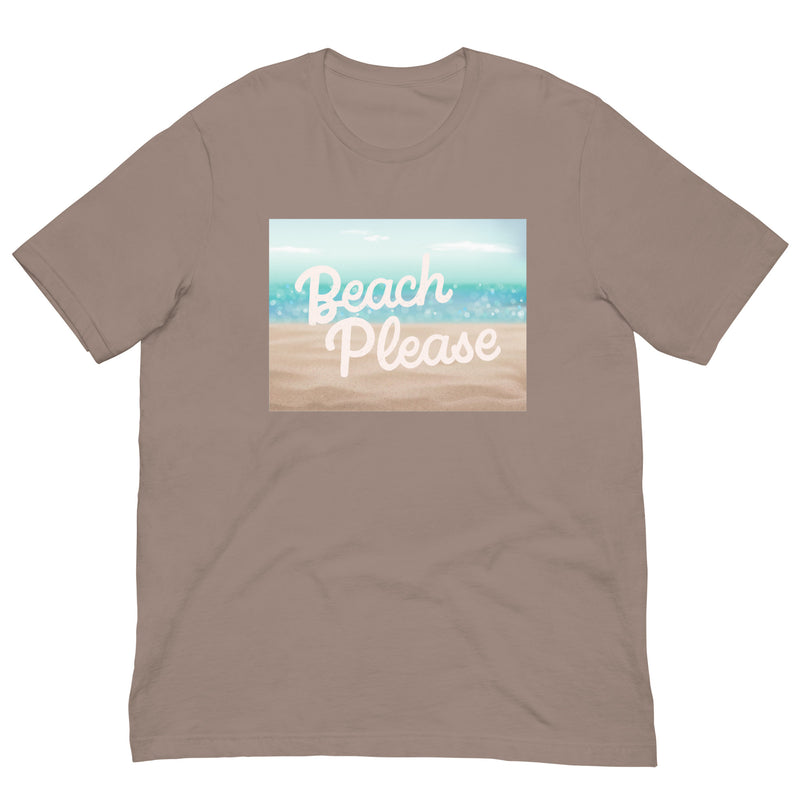 Beach Please Short Sleeve Crew Neck Unisex t-shirt gift for Beach Lovers