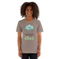 April Showers bring May Flowers Unisex Short Sleeve Crew Neck t-shirt gift for her Mother's Day gift for gardener Reg and Plus Size