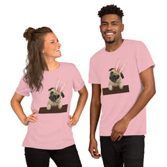 Pug Happy Easter Bunny Unisex t-shirt gift for Easter Pug Dog Lover