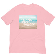 Beach Please Short Sleeve Crew Neck Unisex t-shirt gift for Beach Lovers