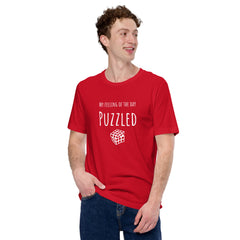 Funny T-shirt My Feeling of the Day - Puzzled Puzzle Cube Unisex t-shirt