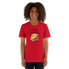 Meat and Three Crew Neck Unisex t-shirt gift for Meat and 3 food lover