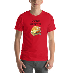 Meat and Three Crew Neck Unisex t-shirt gift for Meat and 3 food lover