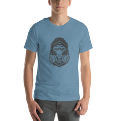 Monkey Gas Mask Short Sleeve Crew Neck Unisex t-shirt