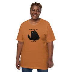 Hypno-Cat Black Cat Feed Me Funny Cat Unisex t-shirt