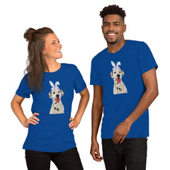 Dalmation Happy Easter Bunny Unisex T-shirt gift for Dalmation dog lover owner