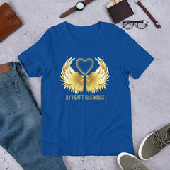 My Heart has Wings Unisex t-shirt Personal Loss Death of Loved One