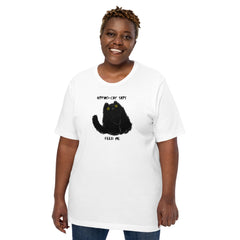 Hypno-Cat Black Cat Feed Me Funny Cat Unisex t-shirt