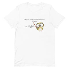 Funny Math T-shirt Owl Algebra Unisex t-shirt gift for someone who loves math Math Teacher