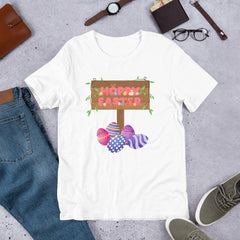 Hoppy Easter Happy Easter Bunny Unisex T-shirt gift for Easter