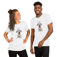 Dalmation Happy Easter Bunny Unisex T-shirt gift for Dalmation dog lover owner