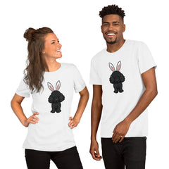 Black Toy Poodle Happy Easter Bunny Unisex t-shirt gift for Toy Poodle Owner Lover