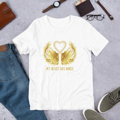 My Heart has Wings Unisex t-shirt Personal Loss Death of Loved One