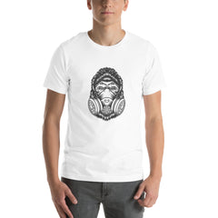 Monkey Gas Mask Short Sleeve Crew Neck Unisex t-shirt