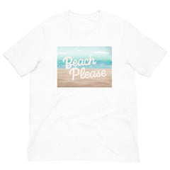 Beach Please Short Sleeve Crew Neck Unisex t-shirt gift for Beach Lovers