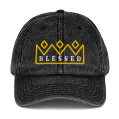 Blessed Embroidered Vintage Cotton Twill Cap baseball hat