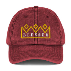 Blessed Embroidered Vintage Cotton Twill Cap baseball hat