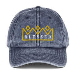 Blessed Embroidered Vintage Cotton Twill Cap baseball hat