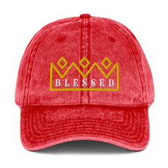 Blessed Embroidered Vintage Cotton Twill Cap baseball hat