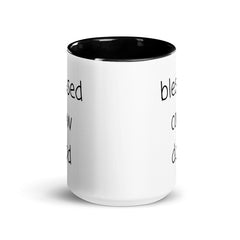 Blessed Cow Dad Ceramic 15oz Mug with Color Inside gift for someone who has cows