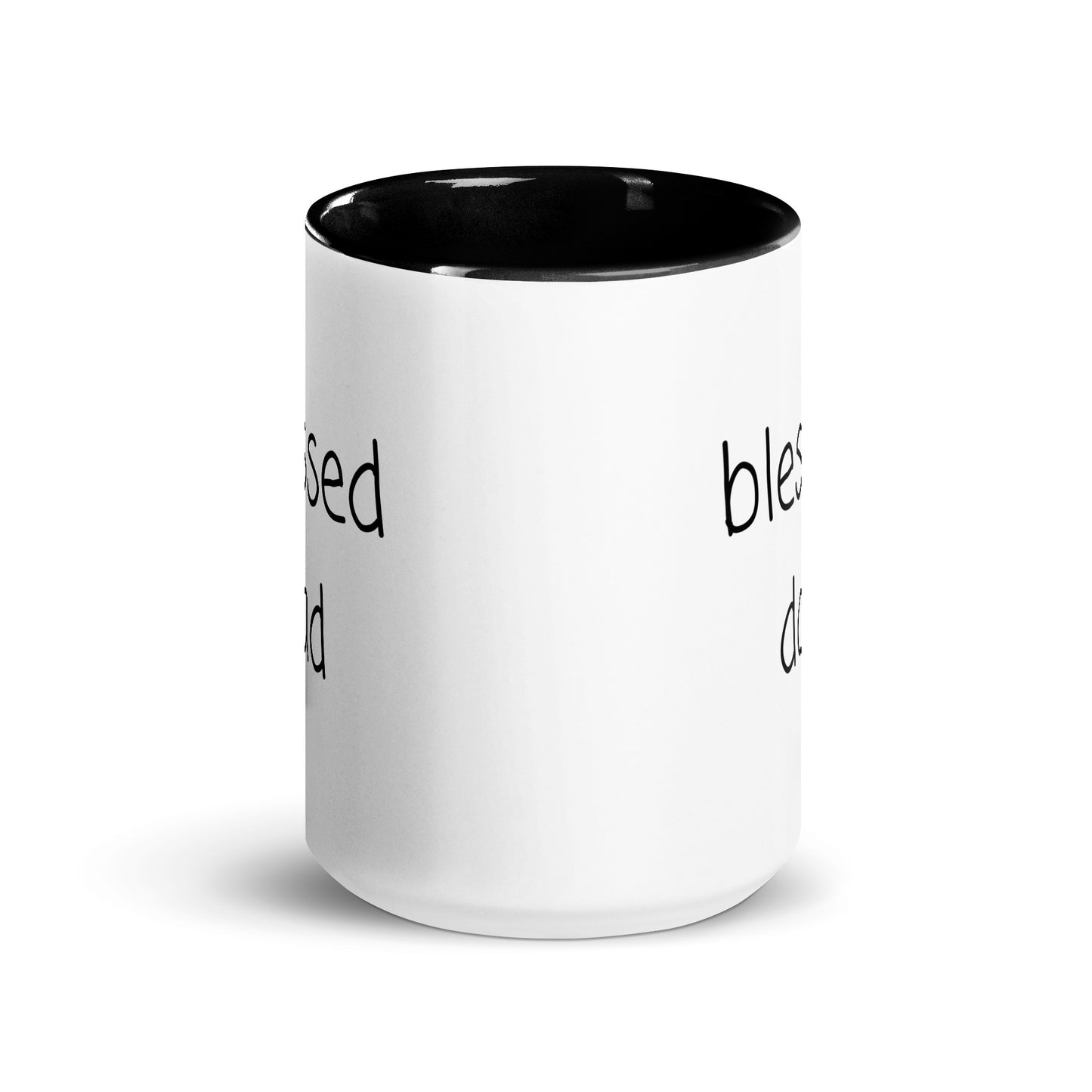 Blessed Dad Ceramic 15oz Mug with Color Inside gift for Father's Day Birthday