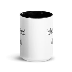 Blessed Dad Ceramic 15oz Mug with Color Inside gift for Father's Day Birthday