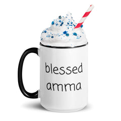 Blessed Amma Mug with Color Inside gift for amma