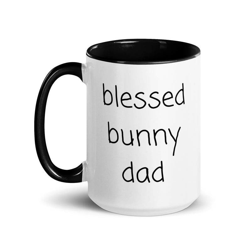 Blessed Bunny Mom Ceramic 15oz mug with Color inside gift for someone who has bunnies