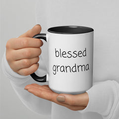 Blessed Grandma Ceramic 15oz Mug with Color Inside gift for grandma Grandparents Day