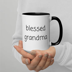 Blessed Grandma Ceramic 15oz Mug with Color Inside gift for grandma Grandparents Day