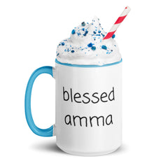 Blessed Amma Mug with Color Inside gift for amma