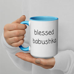 Blessed Babushka Mug with Color Inside gift for babushka