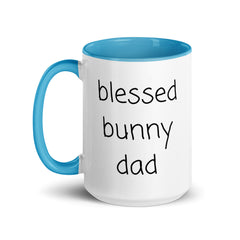 Blessed Bunny Mom Ceramic 15oz mug with Color inside gift for someone who has bunnies