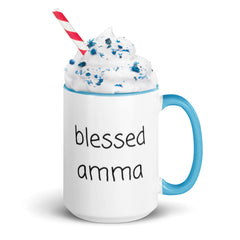 Blessed Amma Mug with Color Inside gift for amma