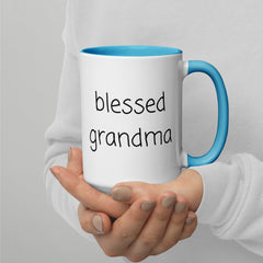 Blessed Grandma Ceramic 15oz Mug with Color Inside gift for grandma Grandparents Day