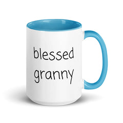 Blessed Granny Ceramic 15oz Mug with Color Inside gift for granny Grandparents Day