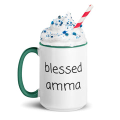 Blessed Amma Mug with Color Inside gift for amma