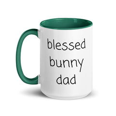 Blessed Bunny Mom Ceramic 15oz mug with Color inside gift for someone who has bunnies