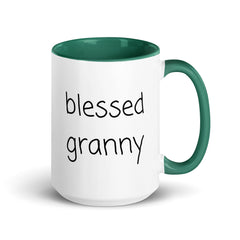 Blessed Granny Ceramic 15oz Mug with Color Inside gift for granny Grandparents Day