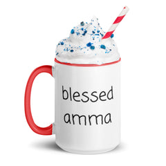 Blessed Amma Mug with Color Inside gift for amma