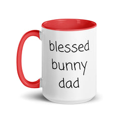 Blessed Bunny Mom Ceramic 15oz mug with Color inside gift for someone who has bunnies