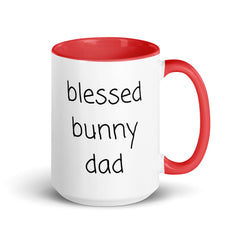 Blessed Bunny Mom Ceramic 15oz mug with Color inside gift for someone who has bunnies