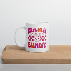 Mama Bunny Easter Happy Easter Bunny White Ceramic Glossy Mug gift for mom Mother's Day