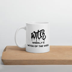 Witch Weekly's Witch of the Week Ceramic White glossy mug gift for Halloween Witches