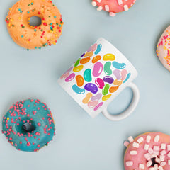 JellyBean All Over Print Ceramic White glossy mug